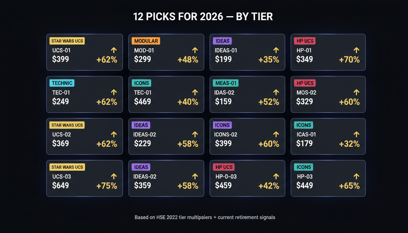 12 picks for 2026 — by tier