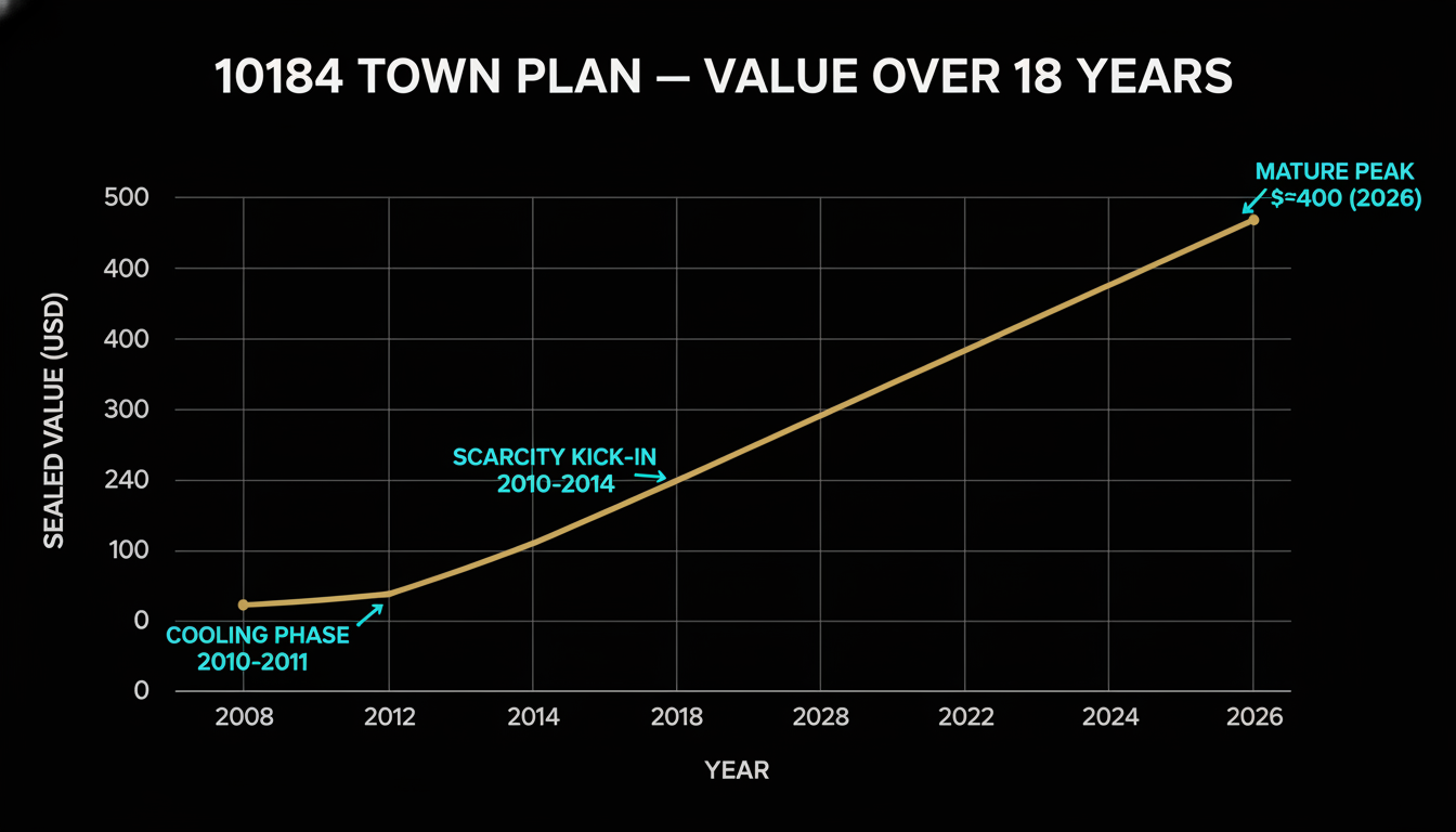 LEGO 10184 Town Plan value over 18 years