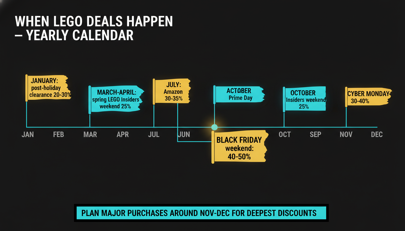 LEGO deals yearly calendar — when major discount windows happen